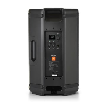 Altavoz activo JBL EON715 visto desde la parte trasera
