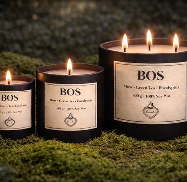 Candles , handmade with natural scents