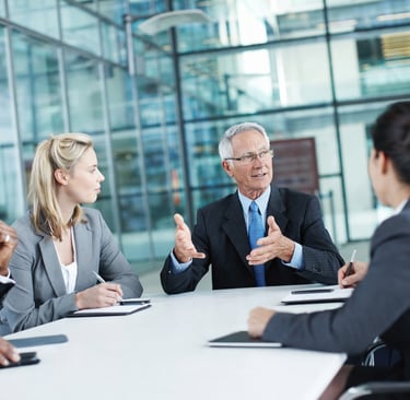 Professional diverse business team having an interview