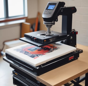 Close-up of vibrant textile prints made with DTF technology on various fabrics.