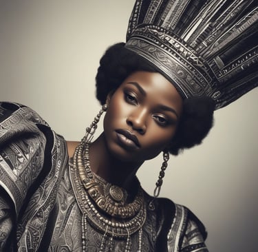 Portrait of a confident Black woman smiling warmly, symbolizing hope and resilience.