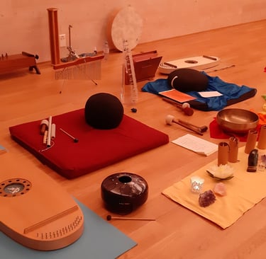 Instruments utilisés pour un voyage sonore vibratoire