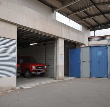 A detailed Google Maps screen highlighting a cluster of real estate agencies in a bustling city neighborhood.