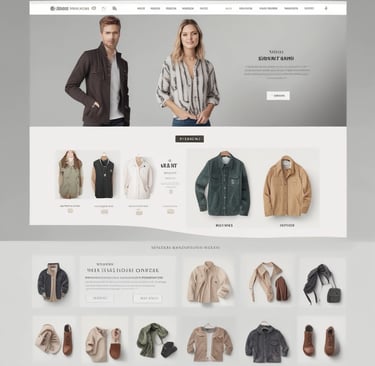 Un site de boutique de vêtement.