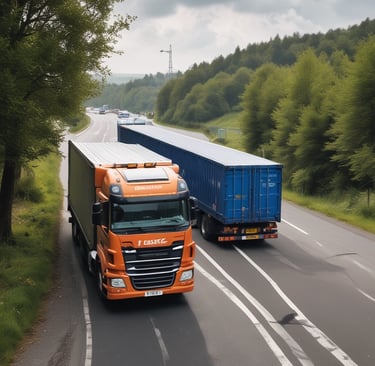 A full trailer load being carefully loaded with cargo under bright warehouse lights.