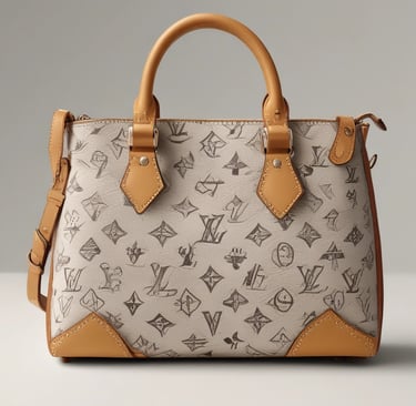 A pair of elegant designer shoes displayed on a polished wooden floor with natural sunlight.