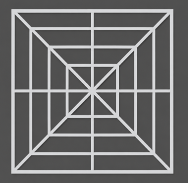 Cast Aluminum Square Spider Web Style Railing Panel