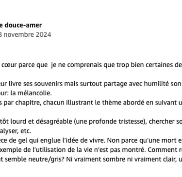 Avis du livre le rêve du petit chien blanc laissé sur le site Amazon.fr