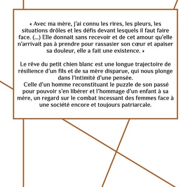 Dos de couverture du livre le rêve du petit chien blanc