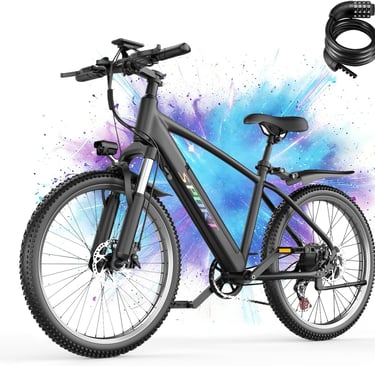 Electric Bike for Adults, 1500W Peak Motor, 26" Tires Ebike with 7-Speed, 105 KM 40KM/H, Electric Mo