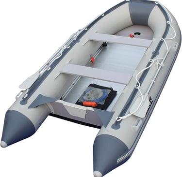 10.8 ft Inflatable Boat Raft Fishing Dinghy Pontoon Boat Kayak with Aluminum Floor