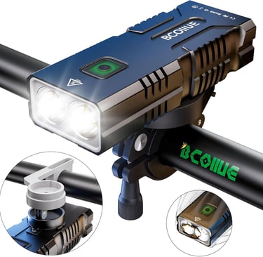 BCOIIUE Bike Lights for Night Riding,High Output 10000 Lumen Bike Headlight 360 Rotation,Continuous