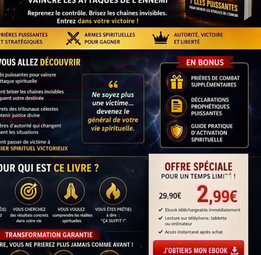 Prière de Combat Spirituel: 7 Clés Puissantes pour Vaincre les Attaques Spirituelles et Reprendre le