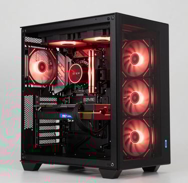 Technician carefully assembling computer components on a clean workspace.