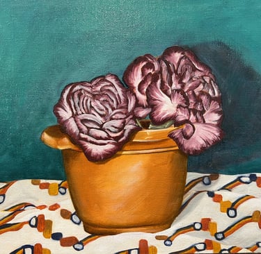 Picked on the way home. Oil on linen. 28 x 36 cm.