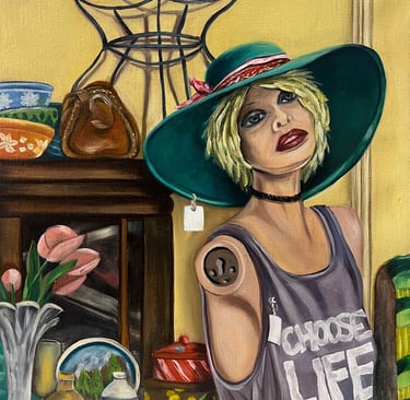 Choose life. Oil on linen. 36 x 36 cm. Sold