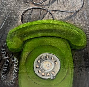 Disconnected. Oil on linen. 25 x 20 cm. Sold