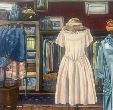 The dreams she had held, never truly left her heart. Oil on linen. 84 x 66 cm.