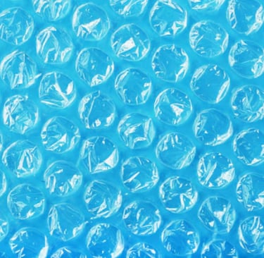 Zila gaisa burbuļplēve pārtikas un farmācijas iepakošanai