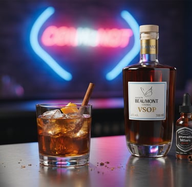 Cocktails-cognac, Old Fashioned spice, le cocktail revisité au Cognac Maison Beaumont VSOP