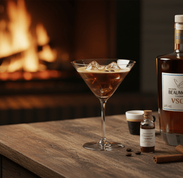 Cocktails-cognac, Velver coffe, le cocktail intense et enveloppant au Cognac Maison Beaumont VSOP