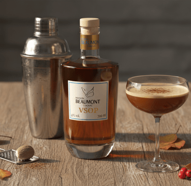 Cocktails-cognac, Porto Flip, le cocktail rond et crémeux au Cognac Maison Beaumont VSOP