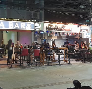 Customers outside the bars on Soi 94 in Hua Hin