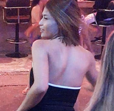 Thai lady enjoying party in Hua Hin on Soi 80