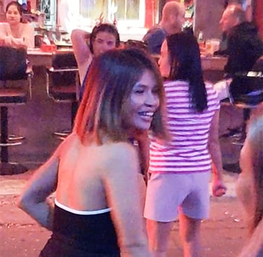Thai women having fun at party on Soi 80 in Hua Hin