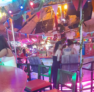 View from the bar at Wonderland bar complex in Hua Hin