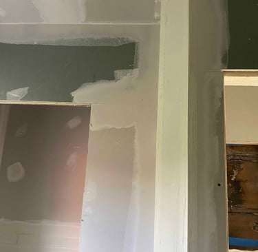 drywall ceiling repair and taping around a door in chicopee ma