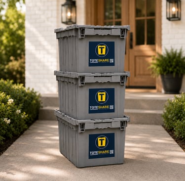 Heavy duty reusable moving totes better than cardboard moving boxes Johnson City TN