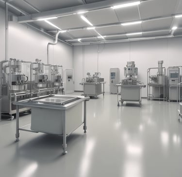 Before and after shots of concrete repair and epoxy coating in a workshop, showing transformation and durability.