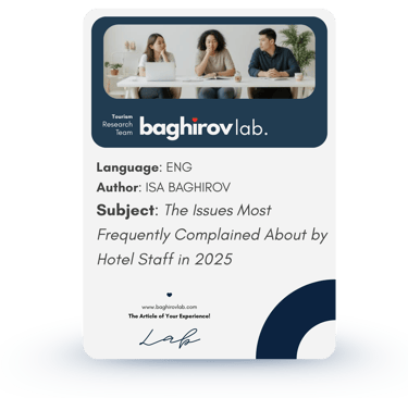 Article: The Issues Most Frequently Complained About by Hotel Staff in 2025