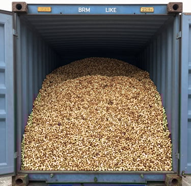 A map highlighting trade routes from Africa to various global destinations.