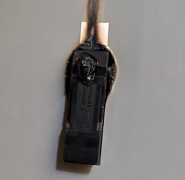 buzzy noise from meter board  fuse melted replaced by sparky g ltd electrician after-hours 