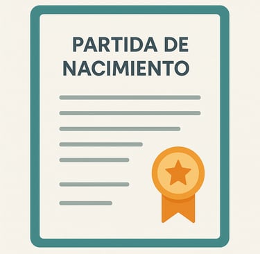 Partida nacimiento en español, traducción jurada al alemán