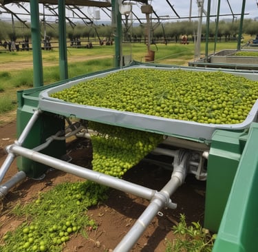 Traditional Cypriot olive oil press with wooden beams and stone wheels in action.