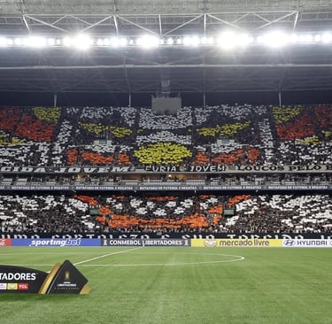 Mosaico Botafogo com a temática Bate-Bola contra o Nacional Potosí