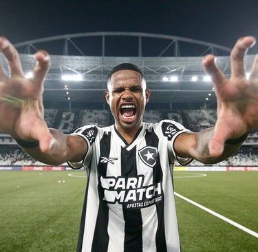 Junior Santos comemorando gol pelo Botafogo