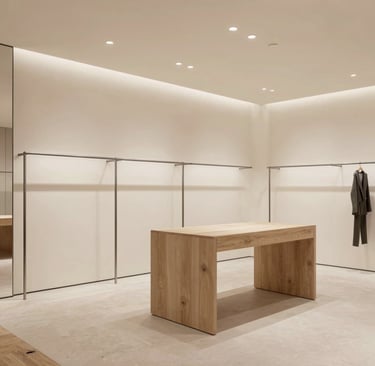 commerce moderne rénovation, aménagement boutique contemporaine, travaux commerce avant ouverture