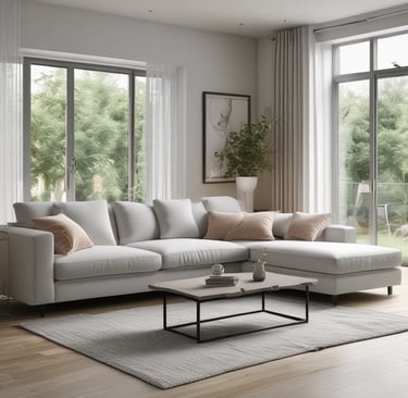 Bright living room with modern inventory