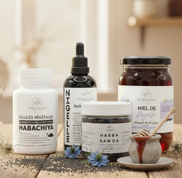Gamme Nigelle Habachiya pure - Médecine prophétique Bienfaits Sunnah