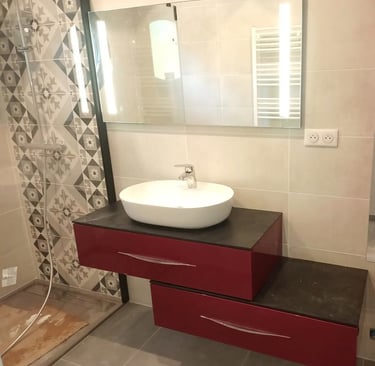 salle de bain, meuble vasque, meuble vasque design, rénovation salle de bain