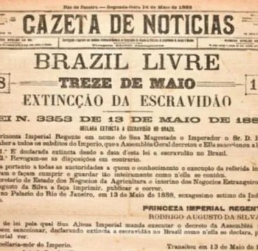 Slavery Abolition News Brazil year 1888