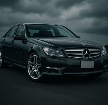 MercedesBenz C300 2008- 2014 fitted with michelin tyres, displayed at a Tire shop in Nigeria