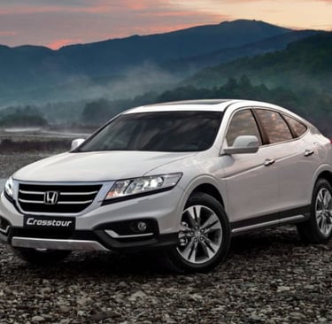 white honda crosstour on white rims and black michelin tyres sold at the tire shop in nigeria