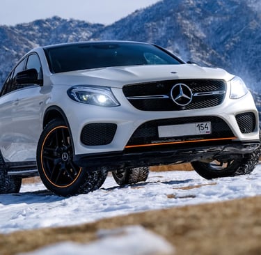 Mercedes GLE 450 Coupe with Michelin tyres parked outside our Lagos tyre shop
