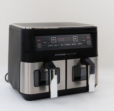 Kitchen Couture Dual View Stainless Steel Air Fryer Silver 10L