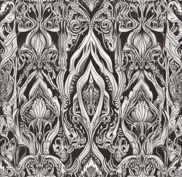 A young person is featured with intricate tattoos covering their torso and shoulder, appearing in a black and white photograph. The tattoos include detailed designs and portrait-like elements. The subject has a contemplative expression and is partially illuminated, creating a play of light and shadow.